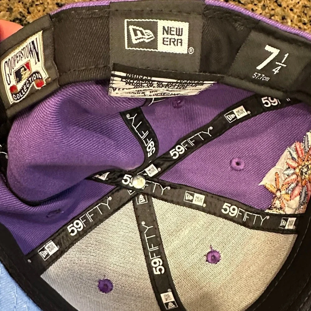 Arizona Diamondbacks New Era 59FIFTY Hat‎ 7 1/4 Purple 2001 World Series New